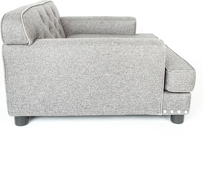 Design59 Premium Large Dog Sofa Bed, Holds 160 Lbs, 38 inch. Luxury Dog Bed with Removable Washable Performance Fabric Cushion for Comfort Sleep, Joint Support for Different Pet Sizes