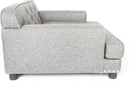 Design59 Premium Large Dog Sofa Bed, Holds 160 Lbs, 38 inch. Luxury Dog Bed with Removable Washable Performance Fabric Cushion for Comfort Sleep, Joint Support for Different Pet Sizes