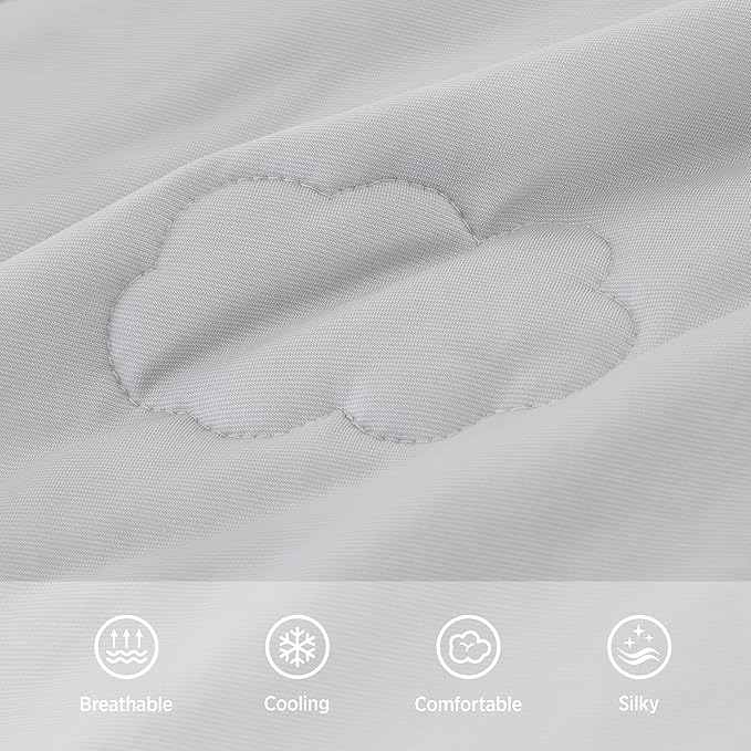 LE SURE Premium Cooling Blanket for Extra Large Dogs Washable - Breathable Pet Throw Blanket with Q-MAX>0.4 for Summer，Soft Cat Cooling Mat, Furniture Protector Bed Couch, Grey, 50x60