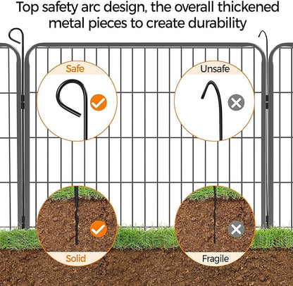 Topeakmart Dog Playpen Outdoor Puppy Exercise Pen Indoor Portable Pet Fence for Yard/RV Camping, 32 Inch 24 Panels