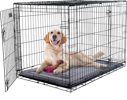 PETMAKER Waterproof Dog Bed - 38.75x25 Large Dog Bed with Raised Edge - Easy-to-Clean Multi-Purpose Crate Mat for Home and Car Travel (Gray)