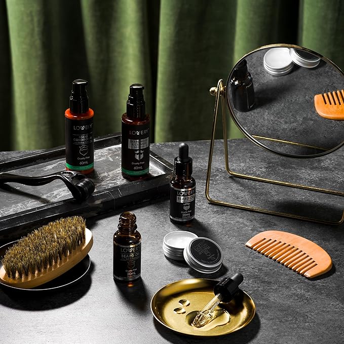 Gifts for Men Beard Grooming Kit, Holiday Gift Beard Kit Set with Beard Oil, Balm, Wash, Brush, Comb & More, Mens Gifts for Him, Dad, Birthday, Boyfriend, Husband, Man