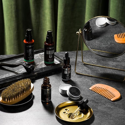 Gifts for Men Beard Grooming Kit, Holiday Gift Beard Kit Set with Beard Oil, Balm, Wash, Brush, Comb & More, Mens Gifts for Him, Dad, Birthday, Boyfriend, Husband, Man