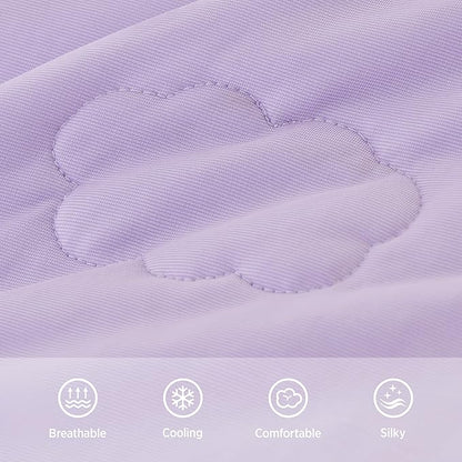 LE SURE Premium Cooling Blankets for Extra Large Dogs - Washable Dog Cooling Throw Blanket with Q-MAX>0.4，Durable Self Cooling Pet Mat for Cat, Cooling Summer Blanket for Hot Weather, Purple, 50x60