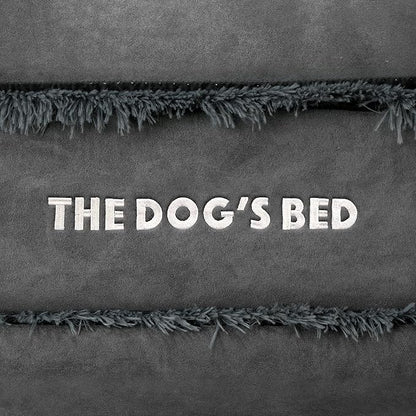 The Dog’s Bed Orthopedic Memory Foam Dog Bed with Bolsters for XL Dogs, Waterproof Washable Cover, Anti-Slip Base, Calming Surface – CertiPUR-Certified Foam, Fur Fabric, Grey Fur, XL