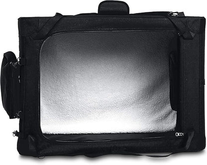 Amazon Basics Foldable Portable Soft Pet Dog Crate Carrier Kennel, 36 x 24 x 24 inches, Black