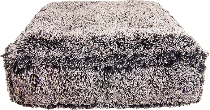 Bessie and Barnie Frosted Willow Extra Plush Shag Faux Fur Luxury Sicilian Rectangle Pet/Dog Bed (Multiple Sizes)