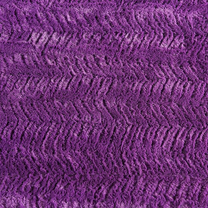 YUSOKI Luxury Faux Fur Blanket for Queen Size Bed 2 Layers,7.3lb,All Ages,Home Decoration Without Pillows (Purple,90"x90")