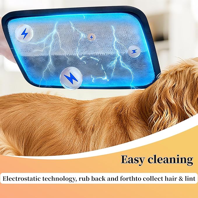 Pet Hair Remover,Static Electricity Grooming Mitt Tool,Machine-Washable for Dog Cat Hair Effortless Lint & Fur Remover for Couch,Carpet,Furniture & Car Seat（2PCS ）
