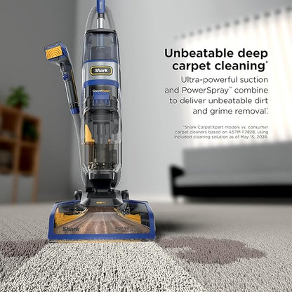 Shark CarpetXpert HairPro | Upright Carpet, Area Rug & Upholstery Cleaner | Carpet Shampooer | Handheld Spot & Stain Eliminator | Pet Hair Pickup & Odor Removal | 2 Cleaning Tools | Cobalt | EX251BRN