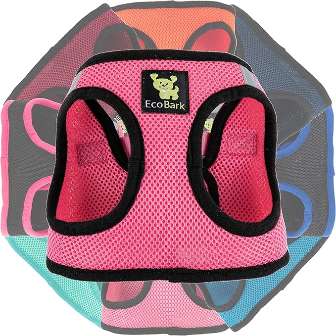 EcoBark Step in Dog Harness Reflective Soft Ultra Padded Mesh Dog Harnesses for XXS, XS, Small, and Medium Dogs Eco-Friendly Comfort Secure Halter No Pull Adjustable Pet Vest