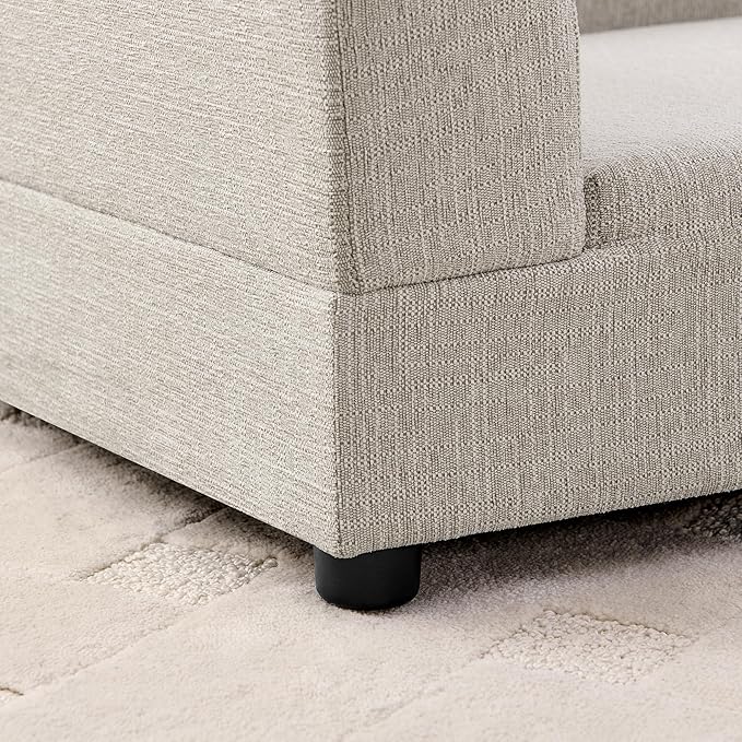 56.5" Dog Sofa Couch for Medium and Large Dogs with Backrest and Armrest, Memory Foam Dog Sofa Bed, Modern Elevated Pet Couch Bed with Legs for Dogs, Beige