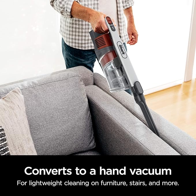 Shark Pet Pro Cordless Stick Vacuum with MultiFLEX, HEPA Filter, Lightweight, Powerful Suction, 40min Runtime, Removable Hand Vacuum, Includes Crevice Tool & Dusting Brush, UZ351H (Renewed)