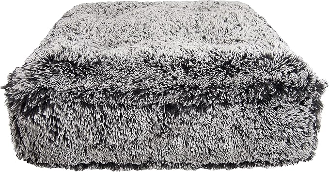 Bessie and Barnie Frosted Willow Extra Plush Shag Faux Fur Luxury Sicilian Rectangle Pet/Dog Bed (Multiple Sizes)