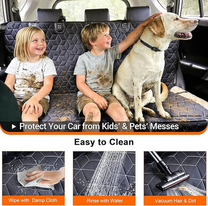 Meginc Bench Dog Car Seat Covers for SUV, Waterproof Dog Seat Cover for Back Sea, Dog Seat Cover Protector for Suvs,Cars,Trucks, Heavy Duty Non-Slip Split Bench, Pet & Kid Proof (52" W)