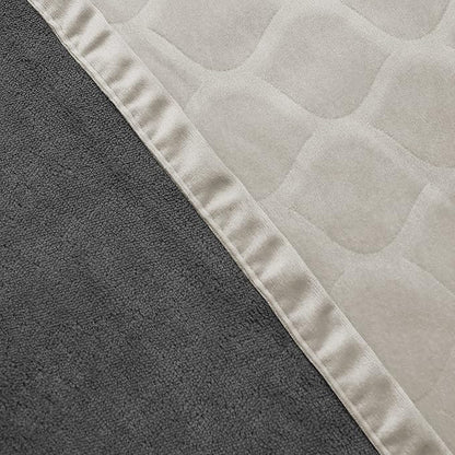 fuguitex Waterproof Dog Blanket Bed Cover Dog Crystal Velvet Moroccan Fuzzy Cozy Plush Pet Blanket Throw Blanket for Couch Sofa(82 * 102 inch, Cream+Grey)