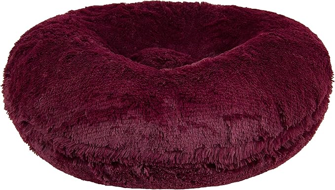 Bessie and Barnie Signature Rosewood Luxury Shag Extra Plush Faux Fur Bagel Pet/Dog Bed (Multiple Sizes)