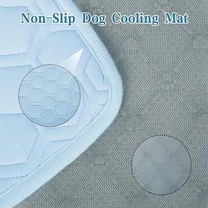 Cooling Mat for Dogs Thicken Pad for Cats,Rabbit&Medium,Large Dogs Internal Arc-Chill Cool Fiber (Q-Max>0.45),Dog Cooling Mat Non-Slip Washable Summer Pet Outdoor Bed,18"x29"
