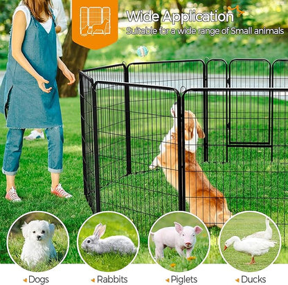 Topeakmart Dog Playpen Outdoor Puppy Exercise Pen Indoor Portable Pet Fence for Yard/RV Camping, 40 Inch 32 Panels