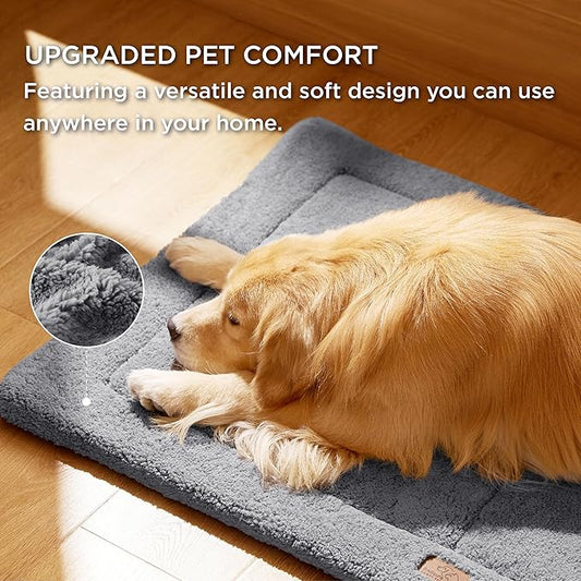 Bedsure Washable Dog Crate Bed for Medium Dogs, Soft Foam Floor Pet Mat, Versatile Lightweight Pet Crate Pad for Kennel