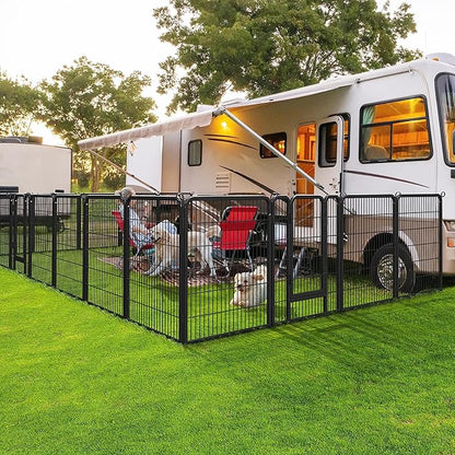 Yaheetech Dog Playpen Indoor, Extra Wide Outdoor Dog Fence Foldable Pet Puppy Exercise Pen for Yard/Garden/RV Camping, 12 Panels 40 Inch Height x 32 Inch Width