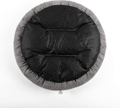 Love's cabin Round Donut Cat and Dog Cushion Bed, 20in Bed for Cats or Small Dogs, Anti-Slip & Water-Resistant Bottom, Super Soft Durable Fabric Pet Beds, Washable Luxury Cat & Dog Bed Gray