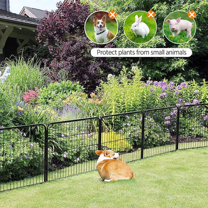 Topeakmart 24-inch Foldable Dog Pen Metal Pet Playpen Puppy Cat Exercise Fence Barrier Playpen Kennel Outdoor Indoor Black 16 Panels