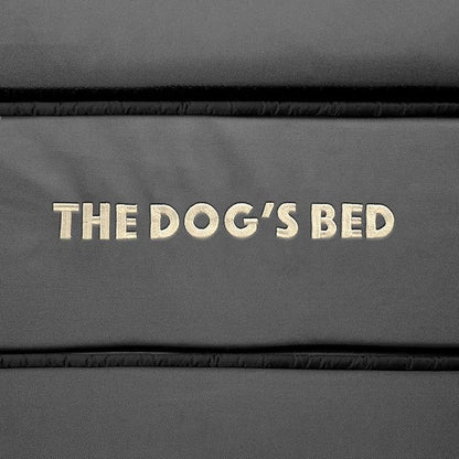 The Dog’s Bed Orthopedic Memory Foam Dog Bed with Bolsters for Medium Dogs, High Density Support Mattress, Low Front Entry, Removable Washable Cover, Oxford Fabric, Grey with Black Trim, Medium