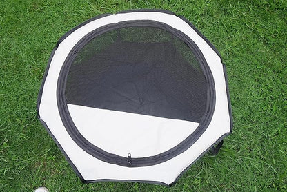 Portable Pet Playpen,Foldable Dog Playpen for Dogs and Cats,Rabbits,Pet Exercise Pet Tents Indoor Outdoor Use (S(28.7" x 28.7" x 16"), Brown)