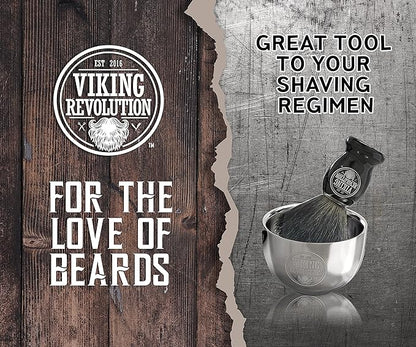 Viking Revolution Stainless Steel Shaving Soap Bowl- Shaving Mug for Shave Cream & Soap- Double Layer, Unbreakable Shaving Cup for Wet Shave 3.2" x 2.2"