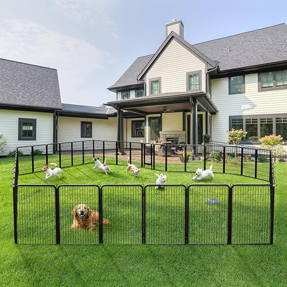 Topeakmart Dog Playpen Outdoor Puppy Exercise Pen Indoor Portable Pet Fence for Yard/RV Camping, 40 Inch 6 Panels