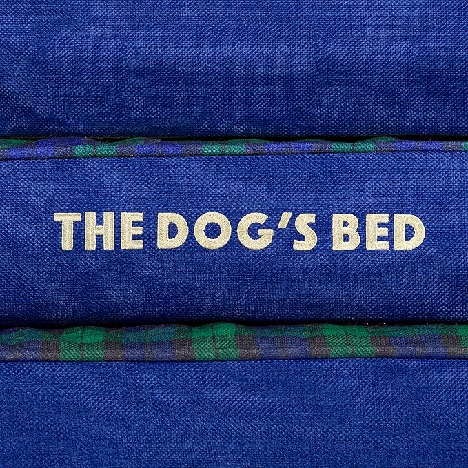The Dog’s Bed Orthopedic Memory Foam Dog Bed with Bolsters for Medium Dogs, High Density Support Mattress, Low Front Entry, Removable Washable Cover, Oxford Fabric, Black Watch Tartan, Medium